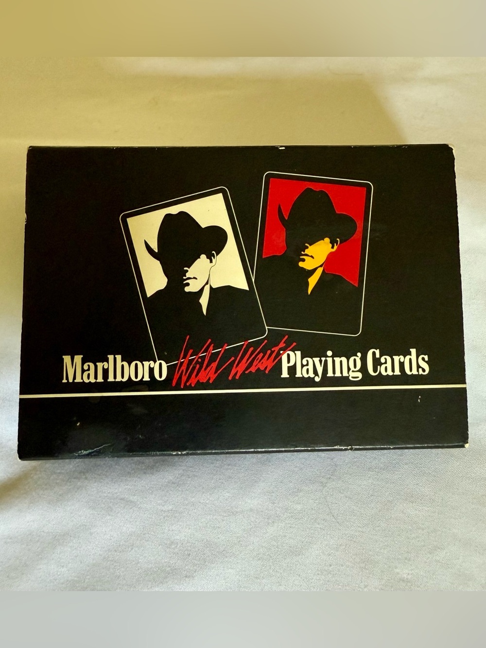 90s Marlboro Wild West Playing Cards - Red, White